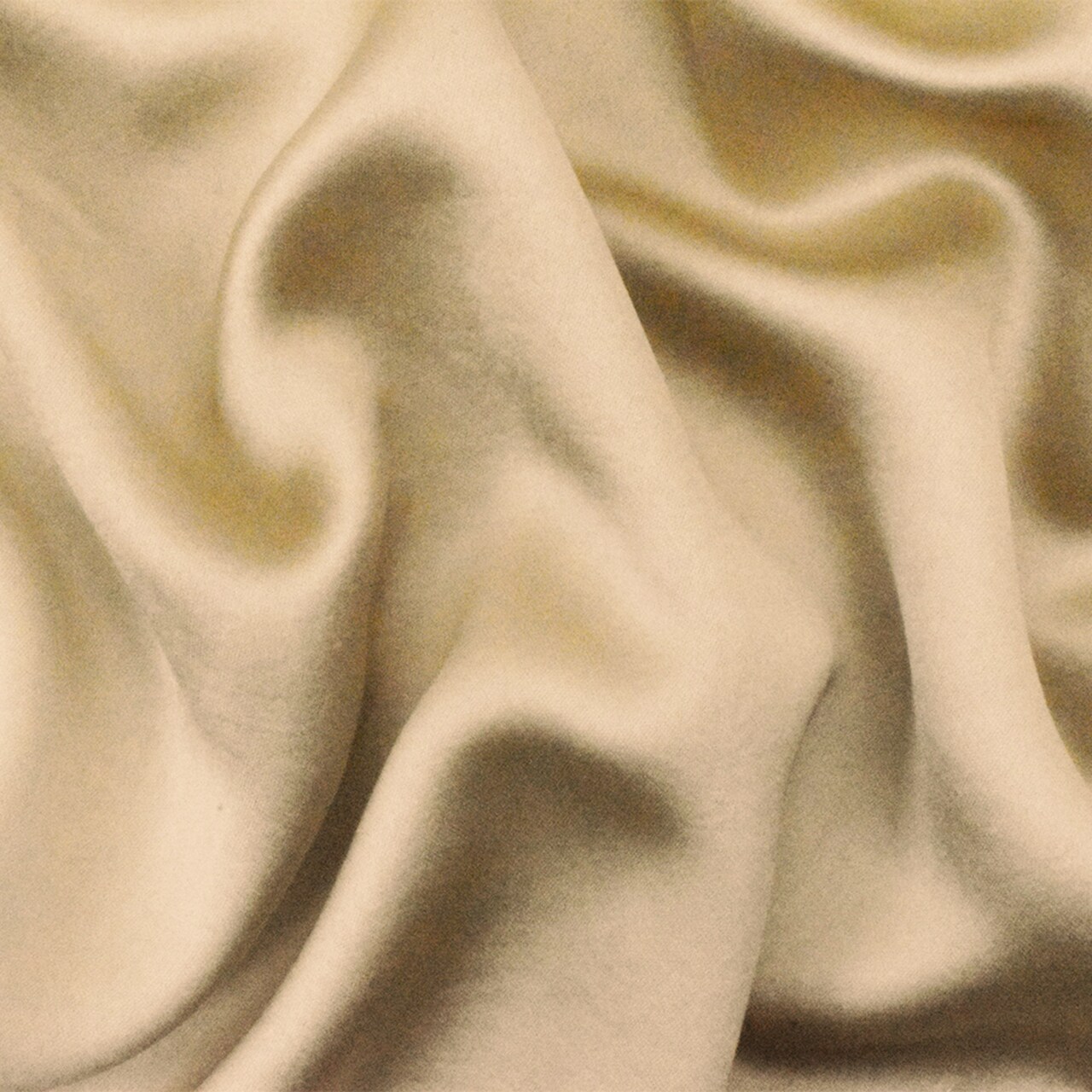 Beige Famous Designer Recycled Polyester Satin Woven Fabric By the Yard